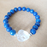 Blues Howlite Flourite Stretch Bracelet